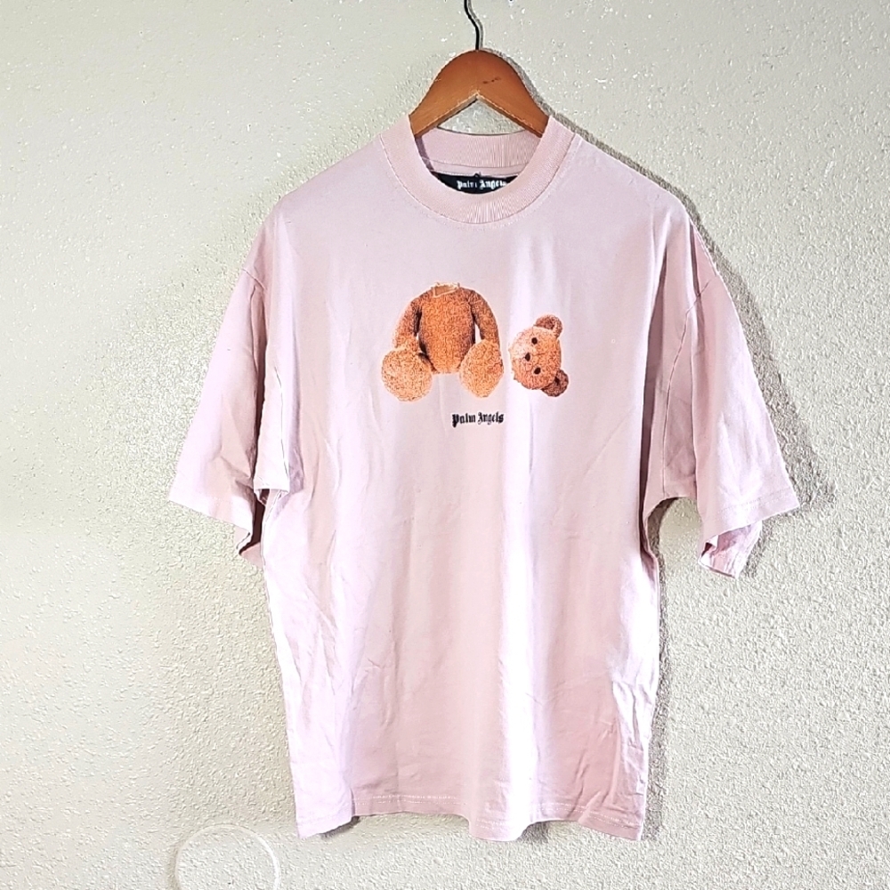 Palm Angels Pink Teddy Bear T-Shirt.